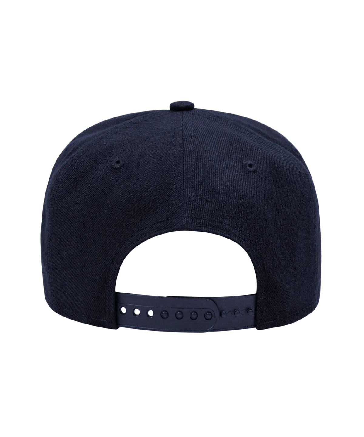 Navy blue cap with a white interior on a light gray background