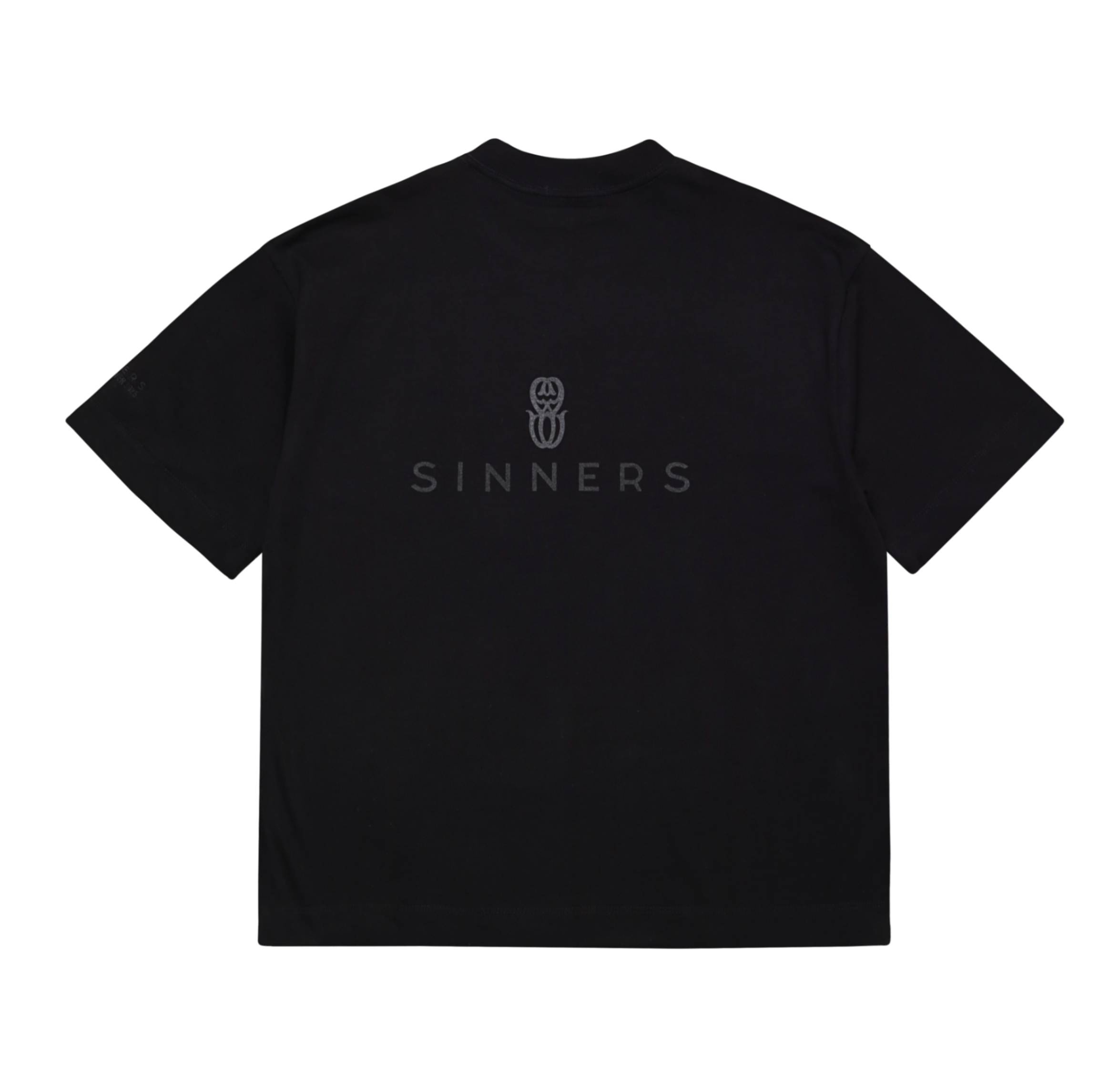 SINNERS RHINESTONE LOGO BLACK T-SHIRT Sinners