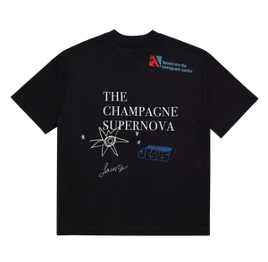 SINNERS CHAMPAGNE SUPERNOVA BLACK T-SHIRT Sinners