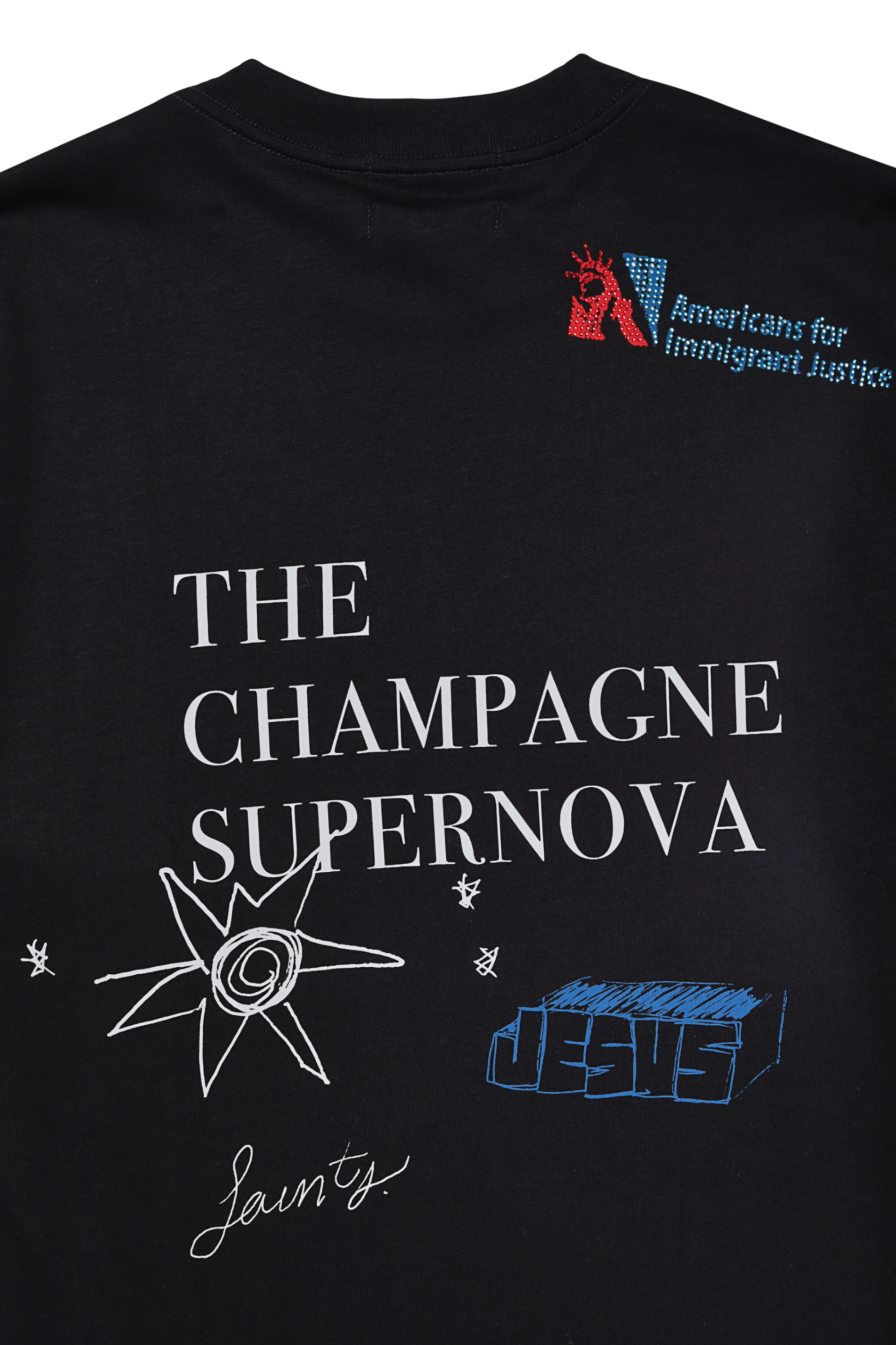 SINNERS CHAMPAGNE SUPERNOVA BLACK T-SHIRT Sinners