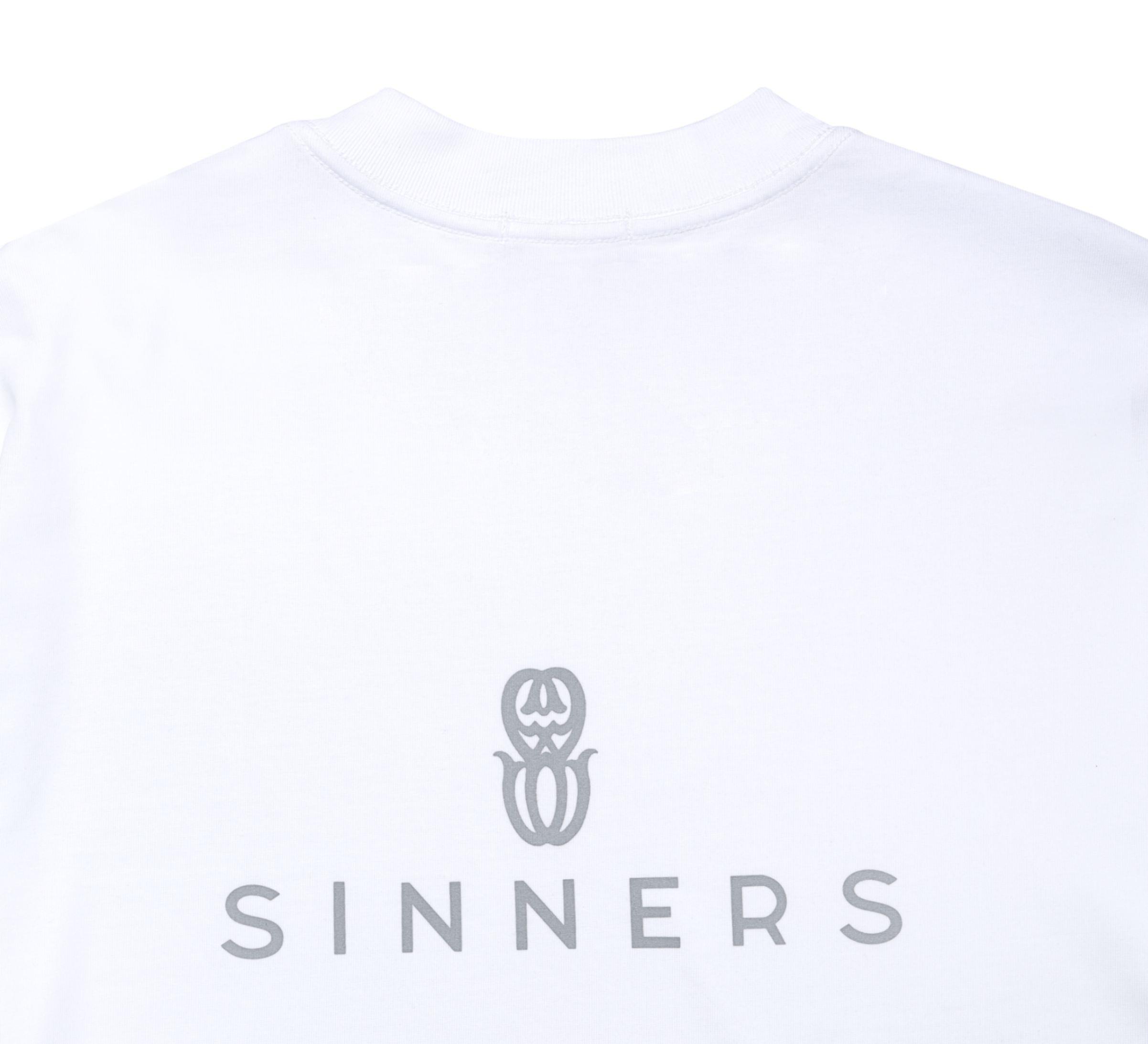 SINNERS RHINESTONE LOGO WHITE T-SHIRT Sinners
