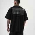 Men's Da Vinci Print Oversize T-Shirt Black